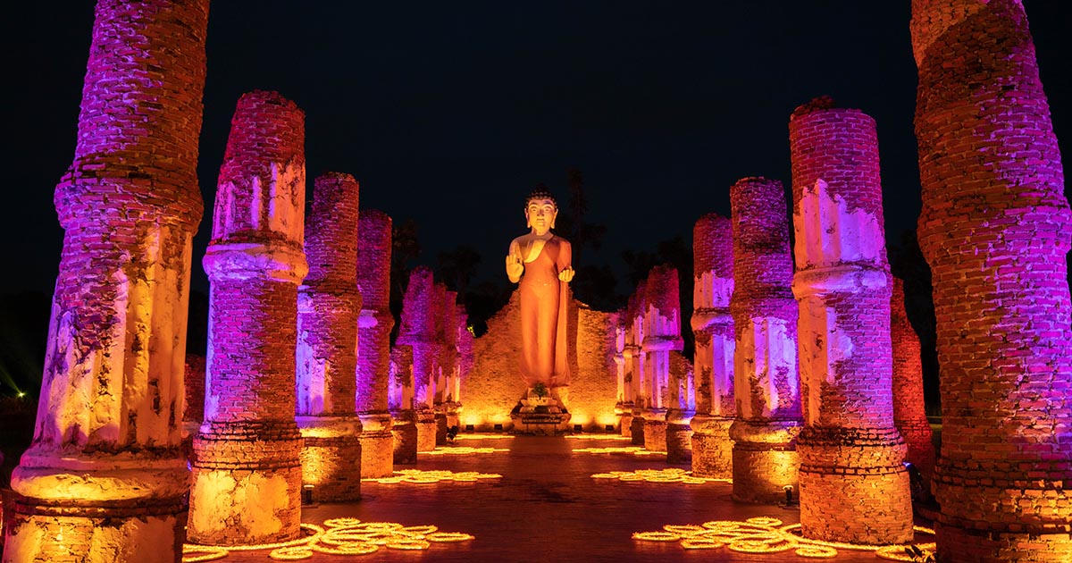 เที่ยว เมืองโบราณ ภาคค่ำ กับเทศกาลโคมไฟในกลิ่นอายประวัติศาสตร์