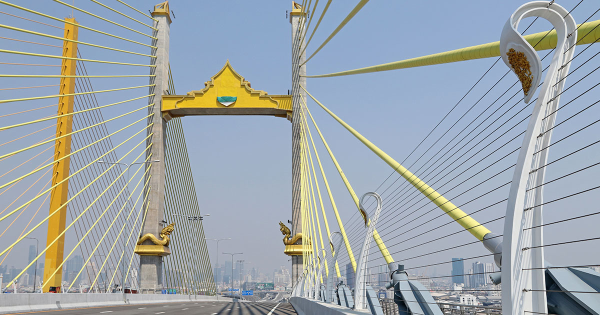ถอดดีไซน์  สะพานคู่ขนานสะพานพระราม 9 สะพานข้ามแม่น้ำที่กว้างที่สุดในไทย